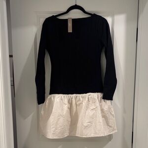 NWT J. Crew Bubble-hem color block mixy dress